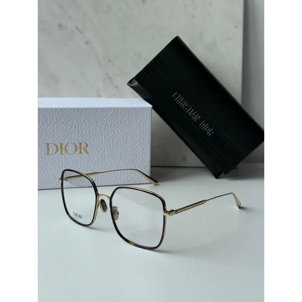 NEW Dior GemDiorO SU Eyeglasses Frames in Gold Brown